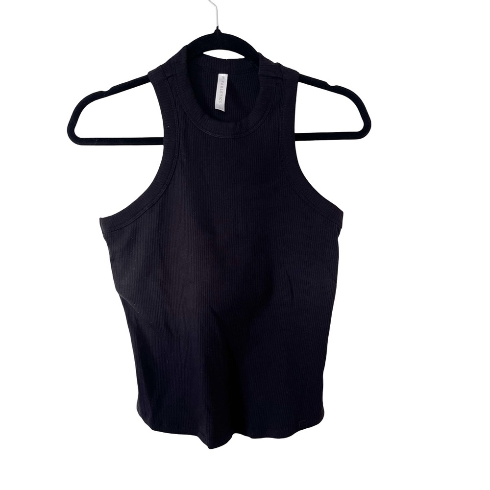 Fabletics Black Ribbed Racerback Tank - Picture 3 of 8